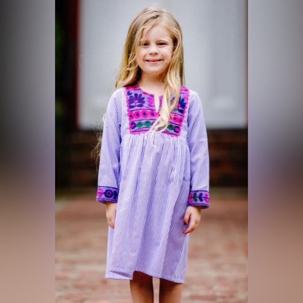 CHEENI Long Sleeve Joya Banjara Embroidered Dress - 3T